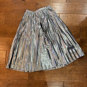 Metallic midi skirt
